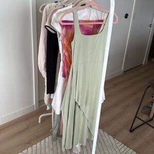 Wilfred aritzia saturn tie front dress sage